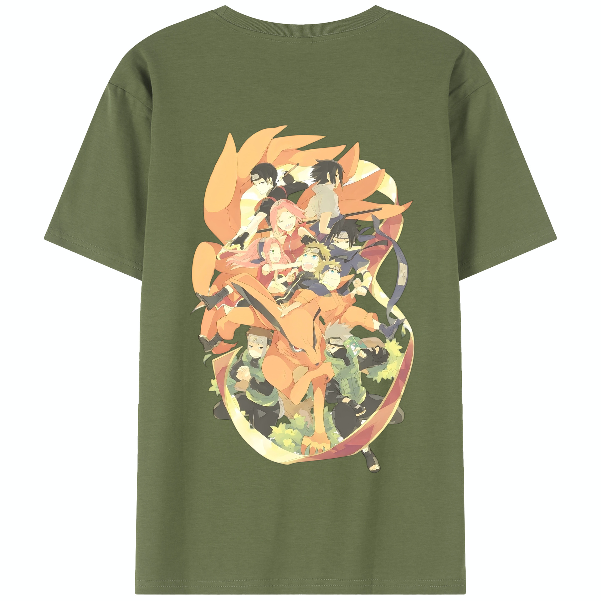 （画像用） NARUTO -ナルト- うずまき ナルト Uzumaki Naruto 綿100％半袖Tシャツ（背面プリント）